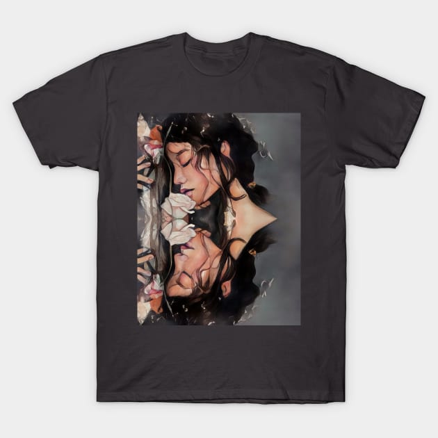 flower woman T-Shirt by reyhanartstudio